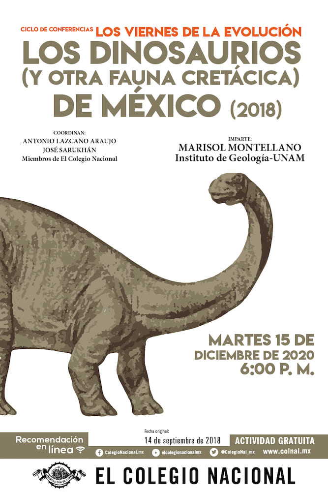 Los dinosaurios (y otra fauna cretácica) de México (2018) - Actividad - El  Colegio Nacional
